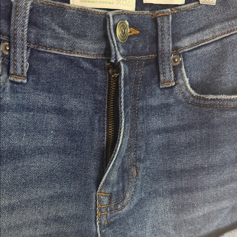 Celebrity Pink Dark Blue Rolled Hem Denim Shorts - Picture 4 of 6